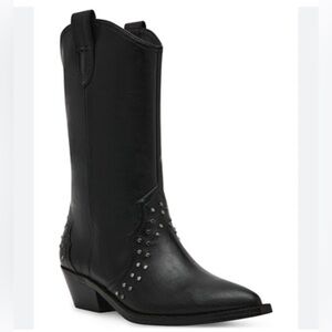 DV Dolce Vita Black Studded Women's Cowboy Boots NWOT